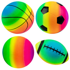 Homotte Rainbow football ball; 8.5-inch, ergonomic grip for outdoor play.