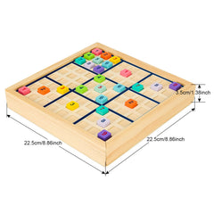 HOMSV & SV wooden sudoku board with drawer keeps pieces organized during play