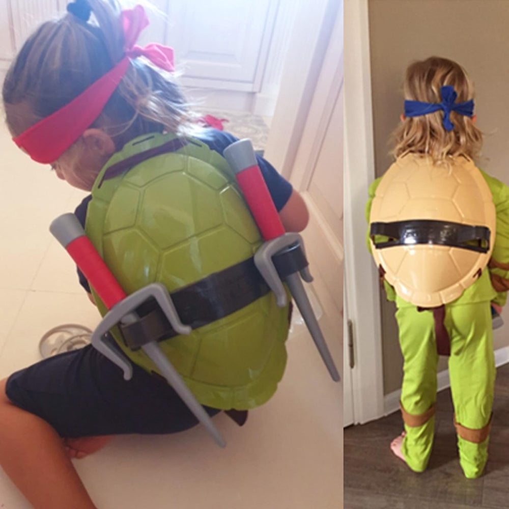 Homyfy DEAMNAI turtle costume fork weapon adds playful, safe props.