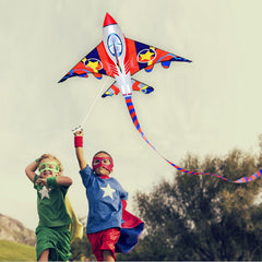 Honbo 58-inch Fighter Plane Kite fabric close-up ripstop shows durability for long sessions.