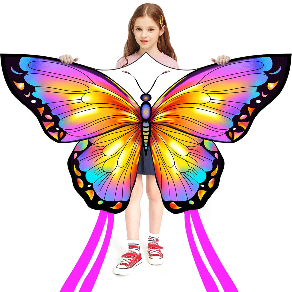 Honbo Butterfly Kite pink close-up shows vibrant color and durable ripstop fabric.