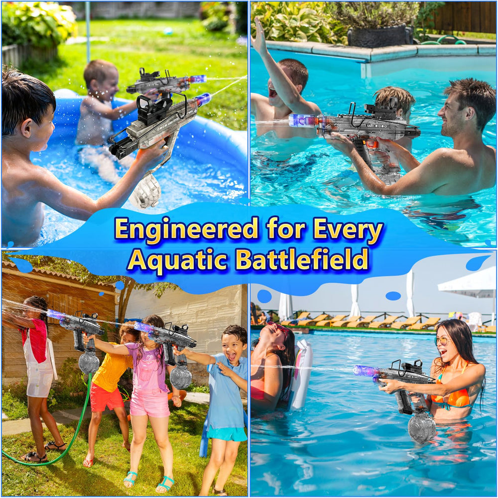 Honeasort water gun with automatic suction for steady spray.
