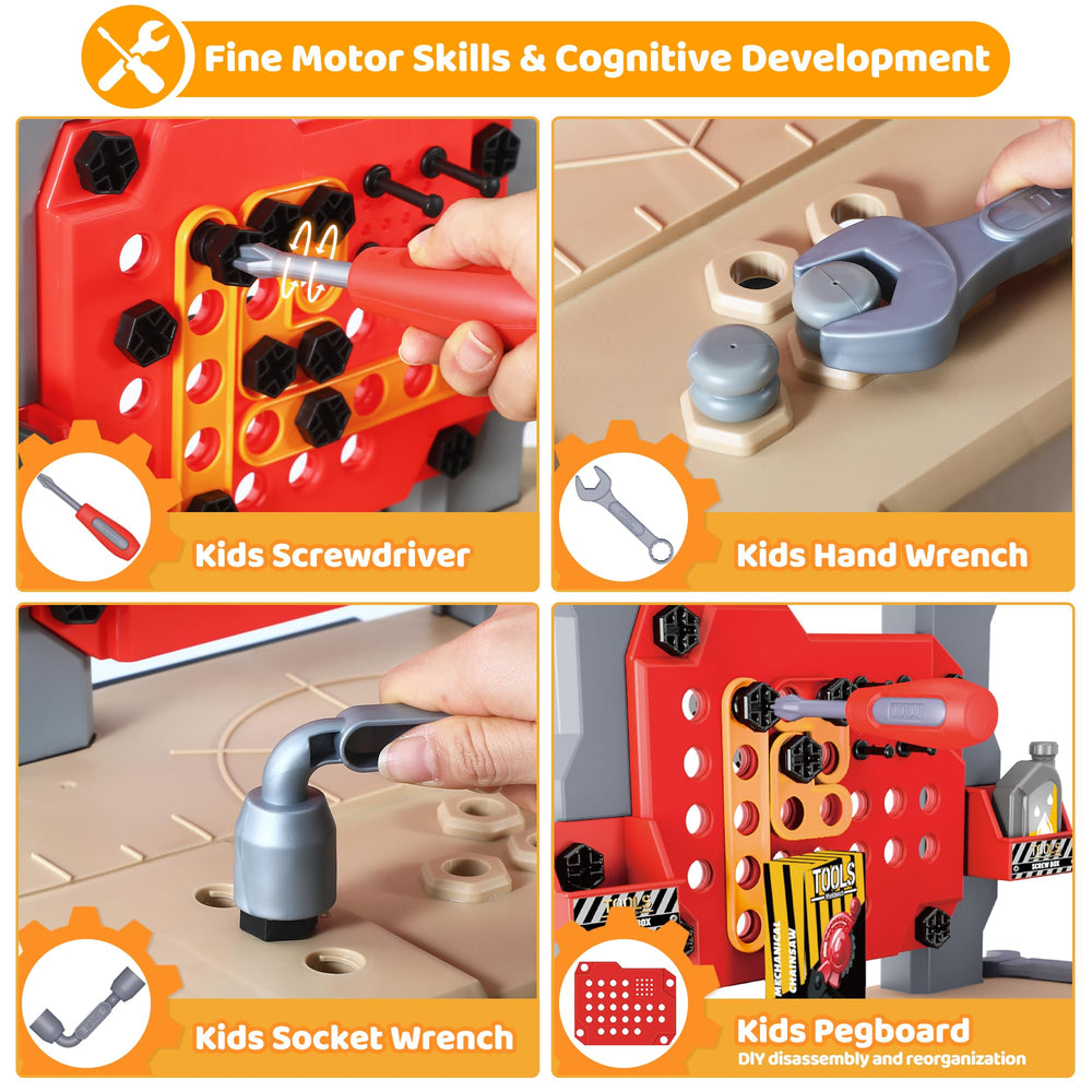 Honeystar screwdriver, nuts, bolts help develop fine motor skills and problem solving.