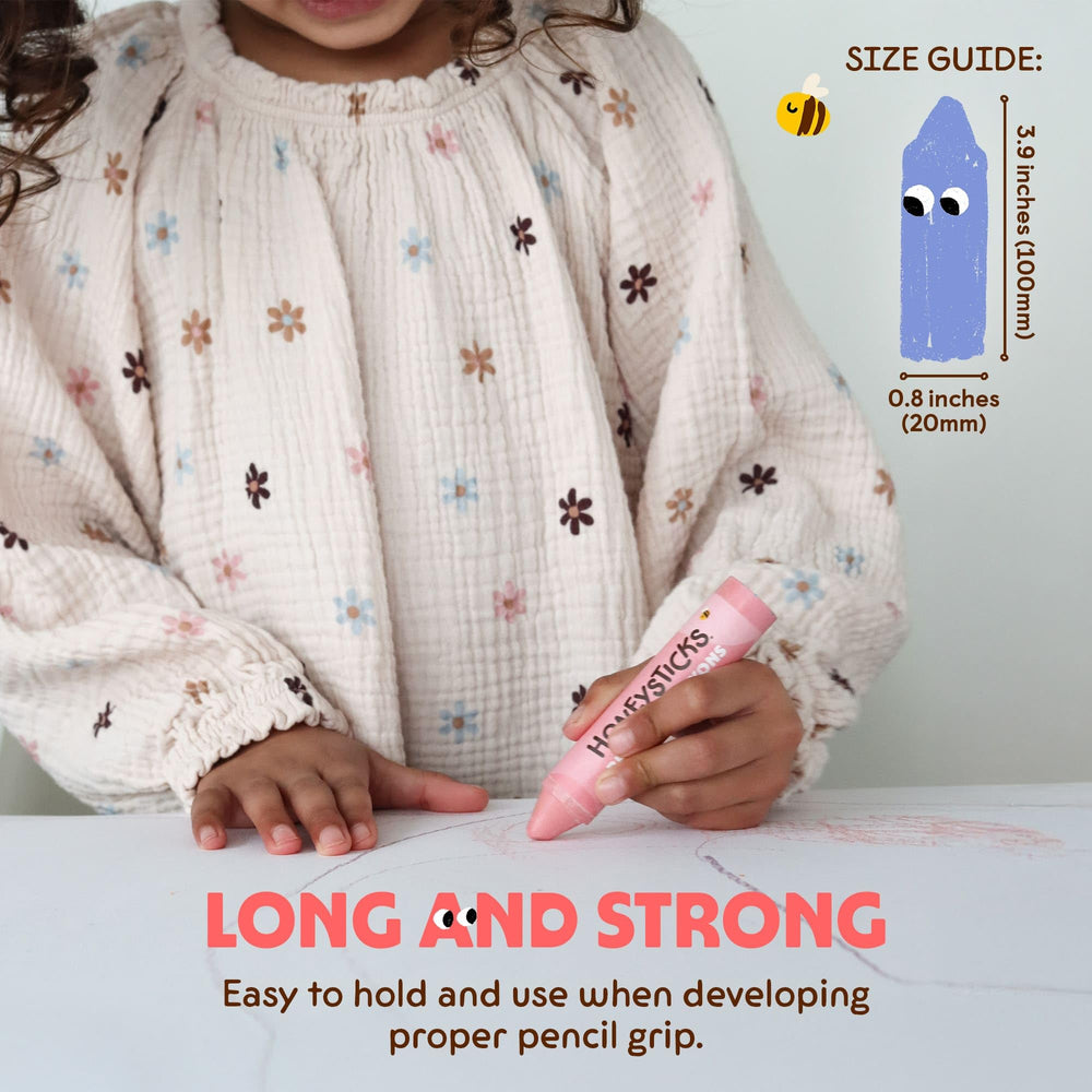 Honeysticks beeswax formula with no paraffin for clean coloring