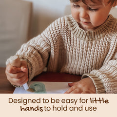 Honeysticks Chubby wood handles designed for small hands and stable control