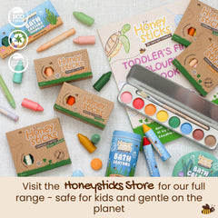 Honeysticks creative play with watercolor inspires young artists.
