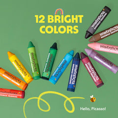 Honeysticks durable crayons withstand hours of toddler drawing sessions.