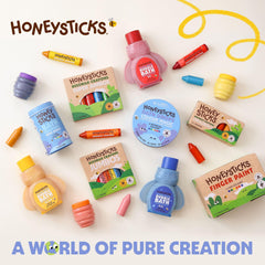 Honeysticks extra-large crayons designed to withstand energetic drawing