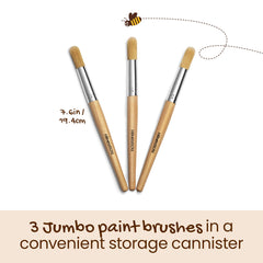Honeysticks jumbo brush with ergonomic grip supports precise control in kid-friendly art time