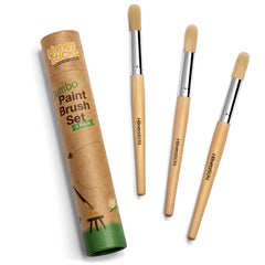 Honeysticks jumbo paint brush set with wooden handles for easy grip during toddler painting