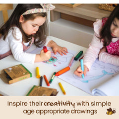 Honeysticks My First Coloring Book large outlines aid precise coloring for toddlers.