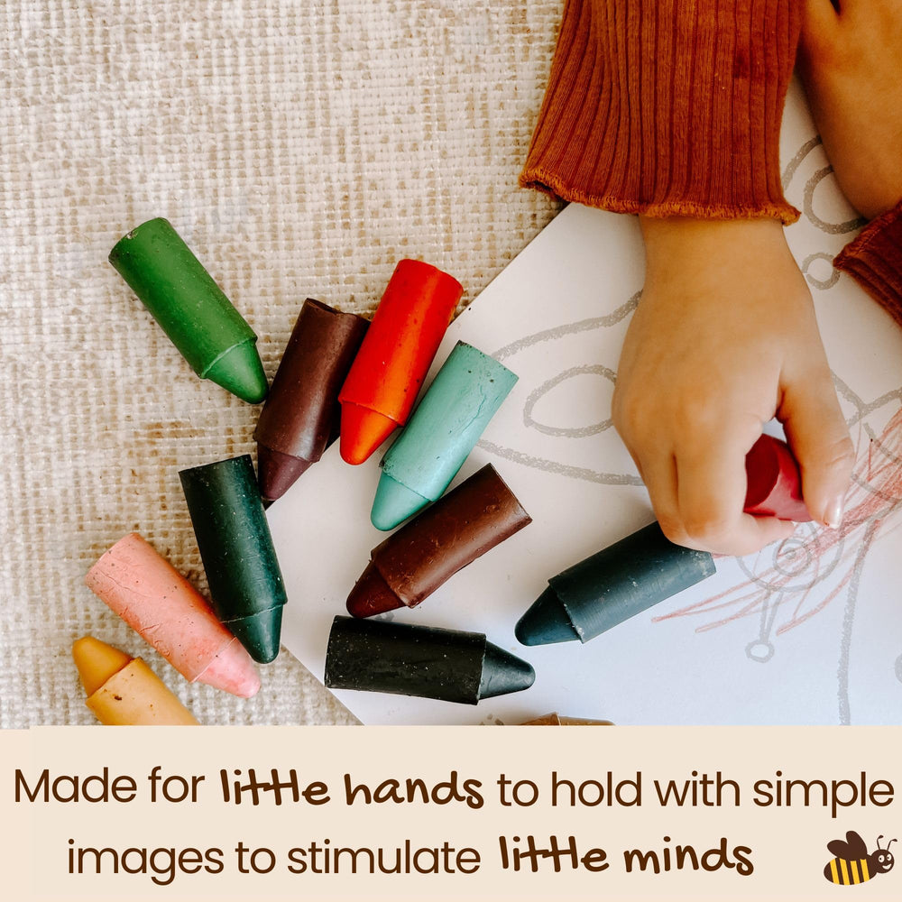 Honeysticks natural beeswax crayons are safe and non-toxic.