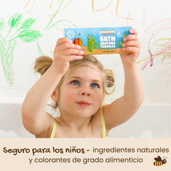 Washable Honeysticks crayons on tub tiles and glass surfaces