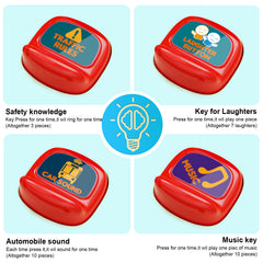 Hongtuo bus toy music and lights offer interactive learning moments