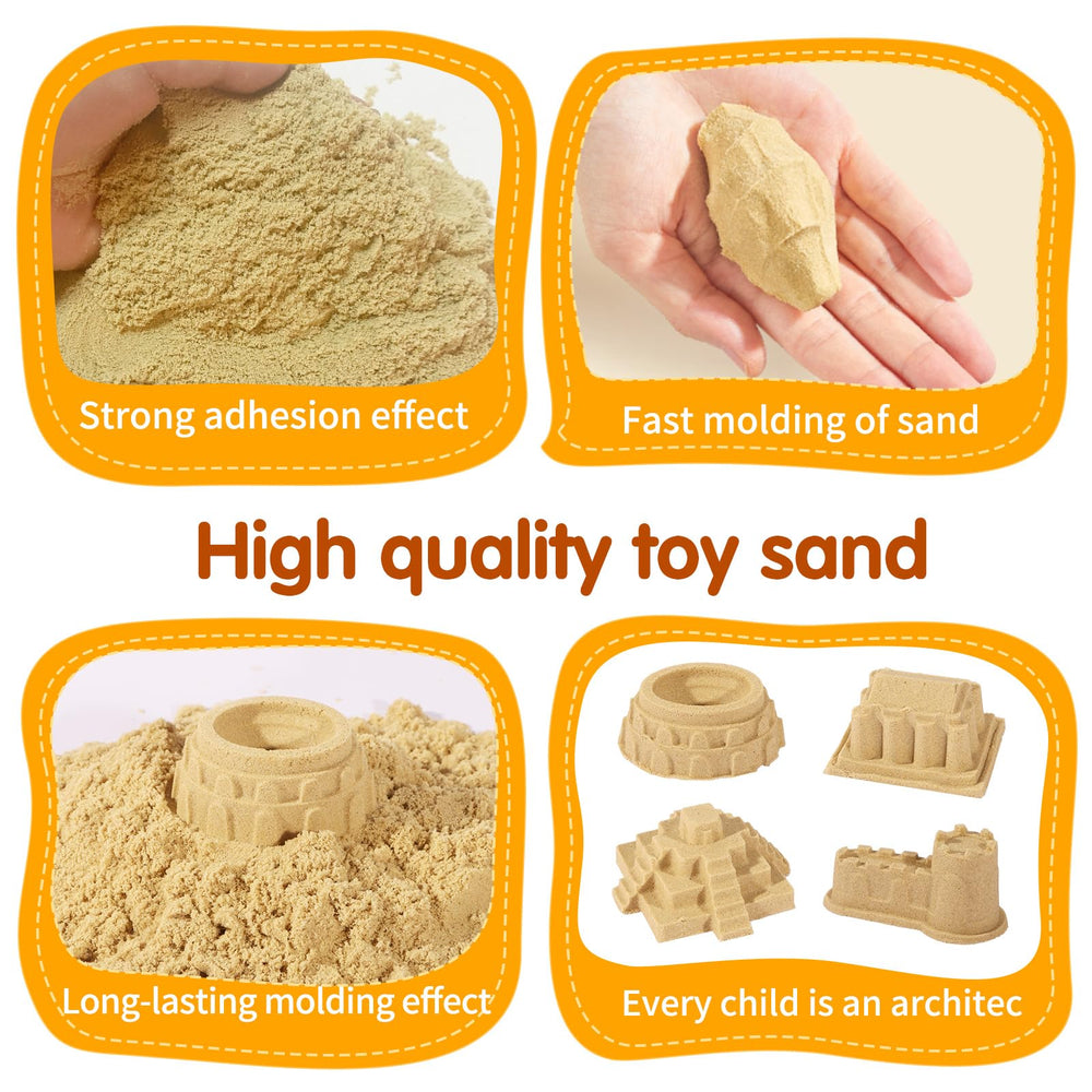 Hongtuo Play Construction Sand Kit inflatable sandbox keeps play contained and easy to clean.