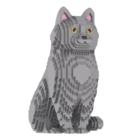 HONLANCH Blue Cat micro blocks set, perfect for display and imaginative play.