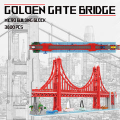 HONLANCH Golden Gate Bridge micro blocks with boats detail enhance realism in dioramas.
