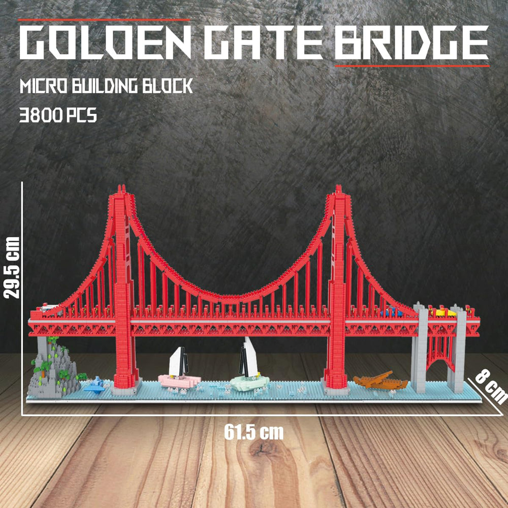 HONLANCH Golden Gate Bridge display base ready for shelf or desk showcase.