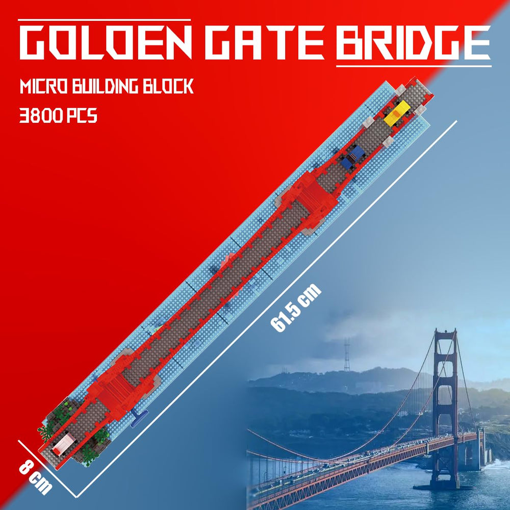 HONLANCH Golden Gate Bridge detail mountains and cars adds depth to displays.