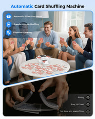 Honlunu automatic card shuffler in manual mode for precise control.