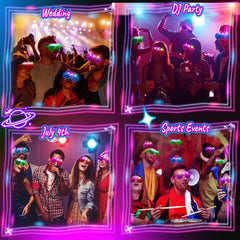 HONLYNE glow glasses blue for high-energy dance floors.