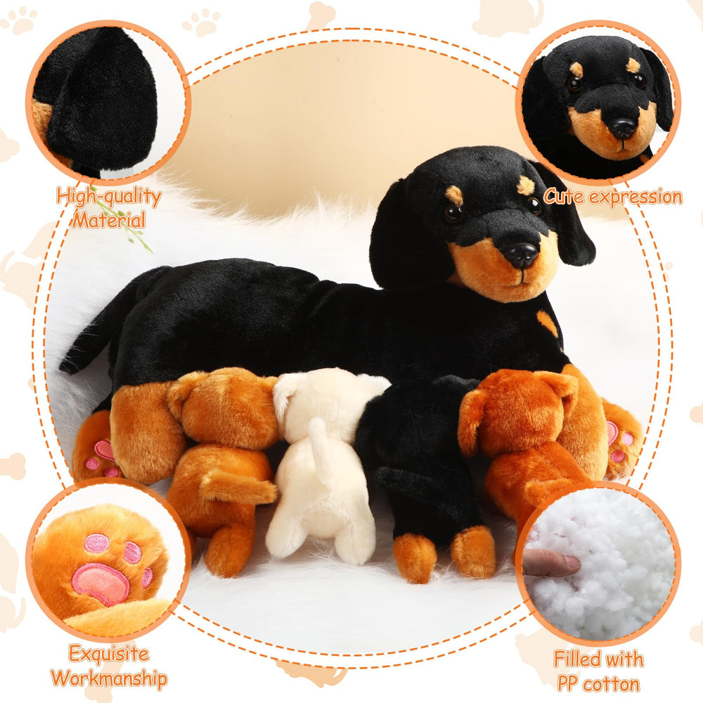 Honoson puppy plush 2 adds colorful variety for tea parties and pretend play.