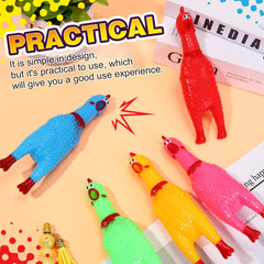 Honoson durable rubber chicken toy resists chews and long play sessions.
