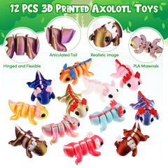 Honoson movable axolotl figures ideal for stress relief and storytelling.
