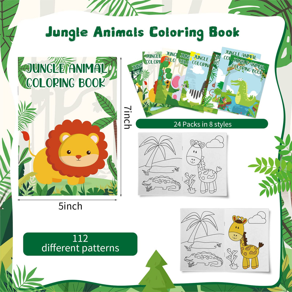 Honoson jungle mini coloring book lion page encourages focus and imagination