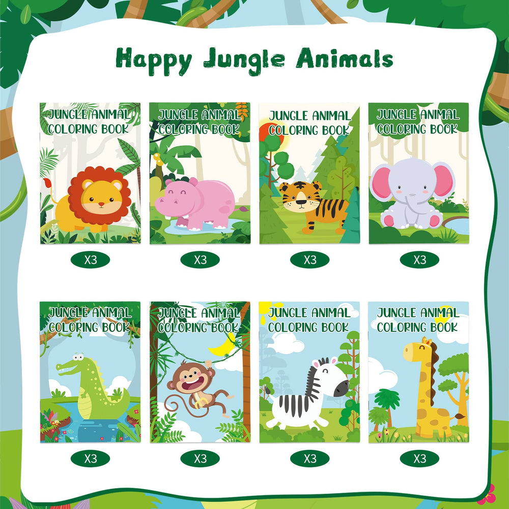 Honoson jungle mini coloring book panda design for calm, mindful coloring