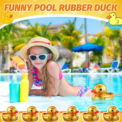 Soft rubber construction ensures safe, durable glitter duck