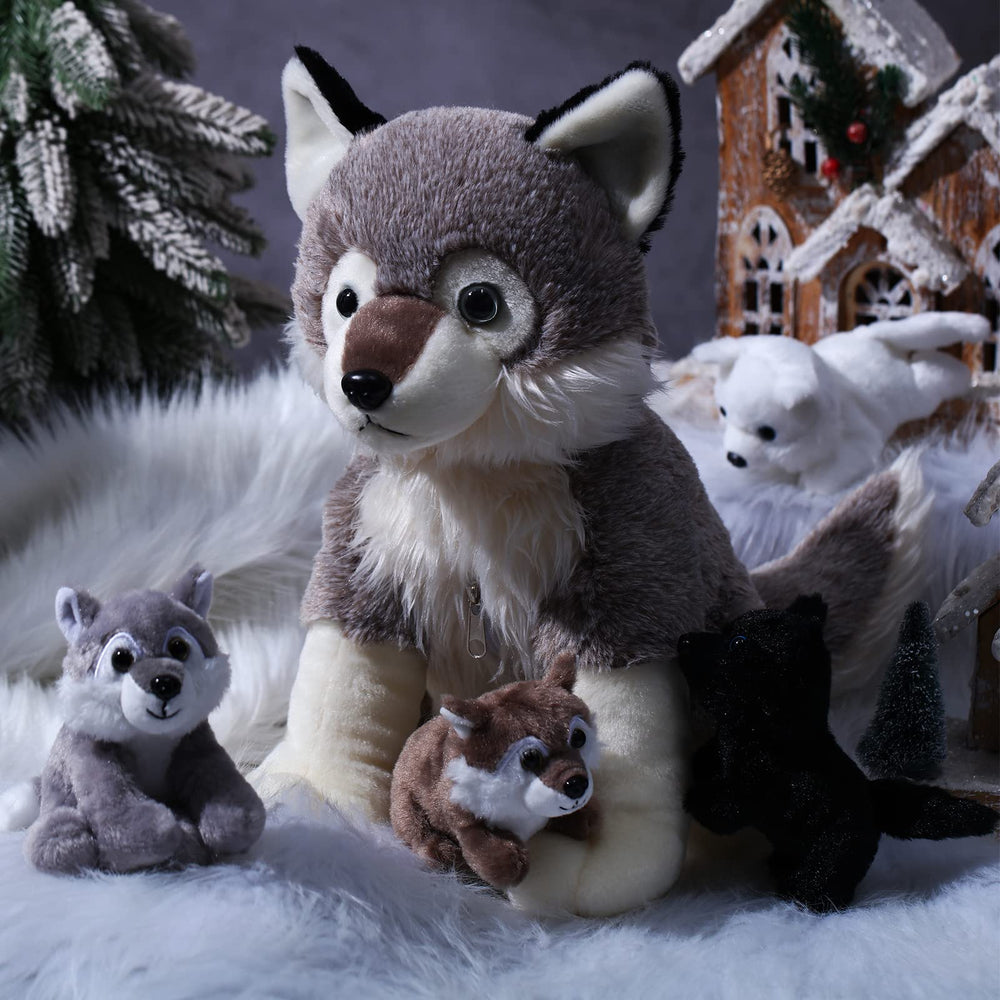 Honoson gift-ready wolf plush set ideal for birthdays