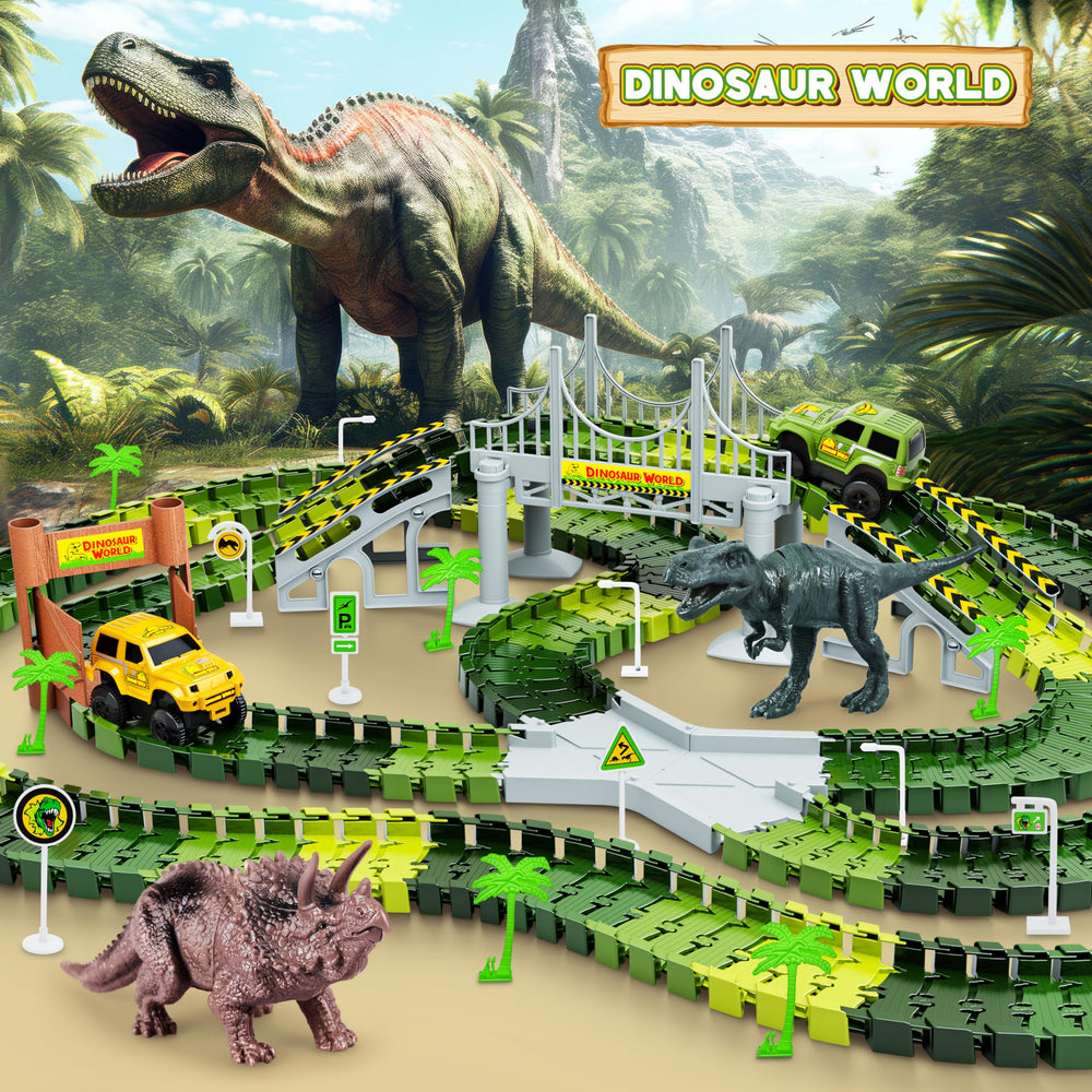 Hony Dinosaur Tracks road signs guide imaginative routing and safe exploration