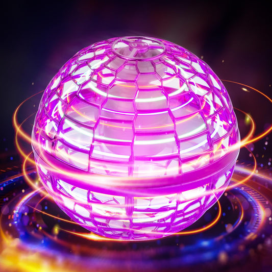 Hoofun Flying Orb Ball pink glow for indoor play and interactive fun