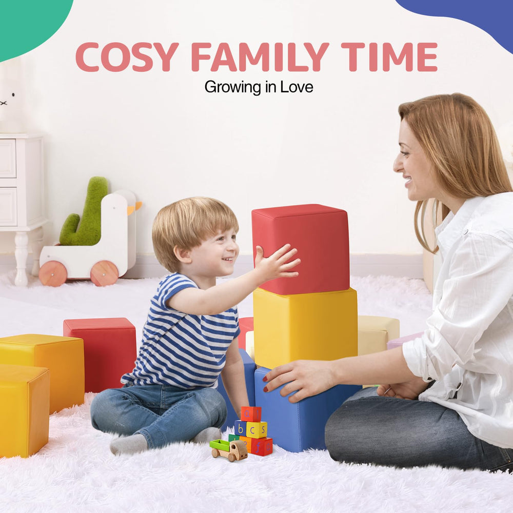 Hoohtoot 12-piece block set supports versatile building ideas for young creators.