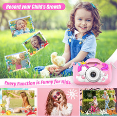 HOOMOON Unicorn Kids Camera side view highlights compact, easy-to-hold design.