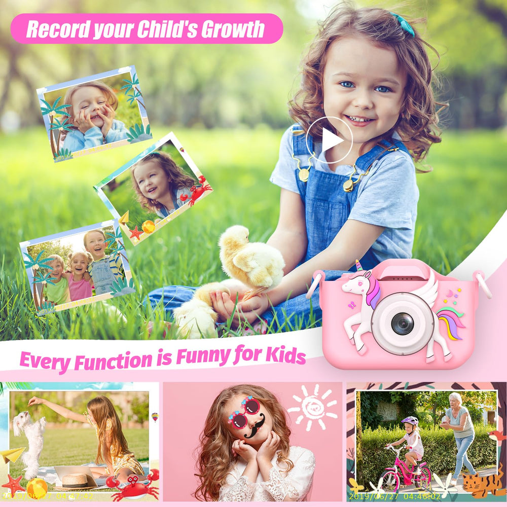 HOOMOON kids camera anti-drop design for outdoor play safety.