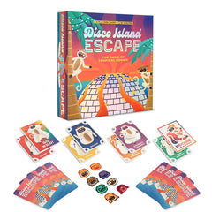 Hootenanny Games Disco Island Escape box image ready for family game night