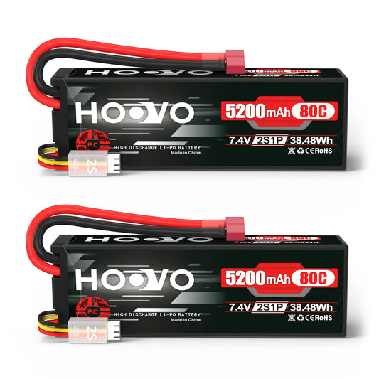 HOOVO 2S 5200mAh hard-case battery pack for extended RC run time.