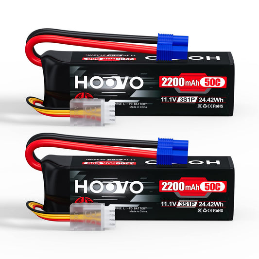 HOOVO 3S 2200mAh battery front view for compact RC power