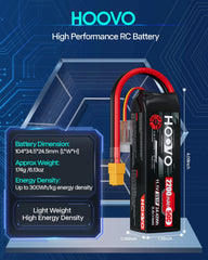 HOOVO 3S battery dimensions 104x34.5x24.5 mm fit for compact quads.