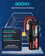 HOOVO battery dimensions 152x44.5x26mm for precise fit