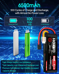 HOOVO battery weight 549g helps balance and stability in builds.
