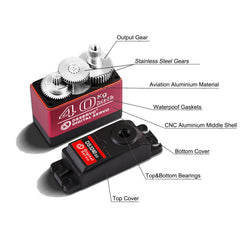 Hooyij DS3240MG 180-degree control enables full-range motion.