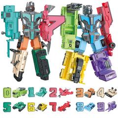 HOPANDOS Number Robots transforming toy assembly promotes hands-on math play and creativity.