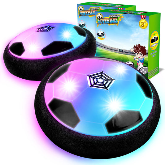 HopeRock hover soccer ball box shows a safe, ready-to-gift toy for kids.