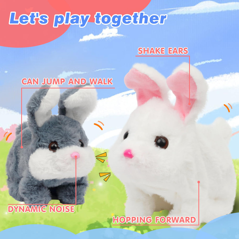Hopearl animated-walking bunny brings lively motion to imagination-based play.