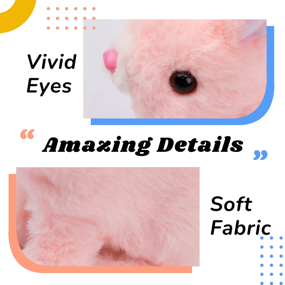 Hopearl interactive bunny activates sounds to reward exploration and touch.