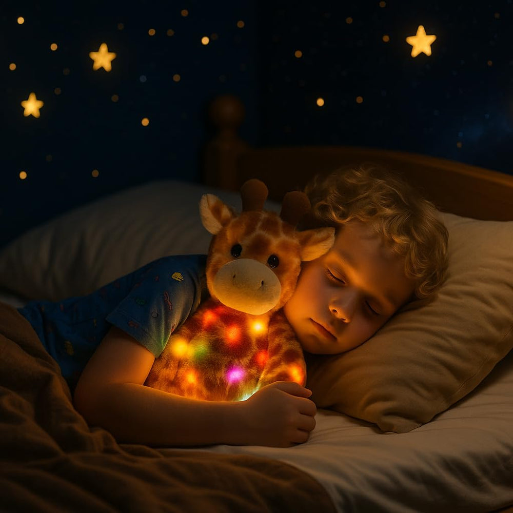 Hopearl color-changing LED giraffe plush providing a gentle glow.