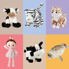 Hopearl plush cow toy easy care with hand wash and air dry
